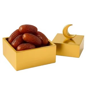 Boîte cadeau élégante en noir mat avec couvercle en forme de croissant noir, design minimaliste pour le Ramadan, l'Aïd, nouvelle arrivée, cadeau de fête - Product Image 2