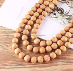 Cuentas de Madera Redondas Naturales de Color Natural al por Mayor para la Fabricación de Joyas, Tamaño Personalizado Disponible - Product Image 3