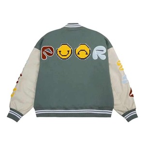 เสื้อแจ็กเก็ตทีมมหาวิทยาลัยเย็บระดับพรีเมียมของผู้ชายเสื้อแจ็กเก็ต100% กระดุมผ้าคอตตอนสำหรับฤดูหนาวดีไซน์ใหม่2025ขายดีแนวสตรีทจำนวนมาก - Product Image 5