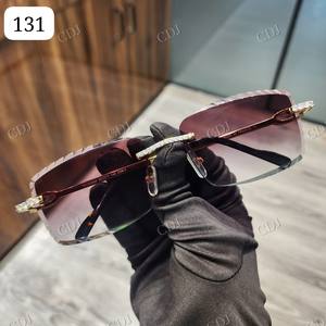 Lentilles brunes coupe ronde GRA certifiées VVS Moissanite Party Wear Lunettes de soleil Hip Hop à la mode pour hommes et femmes au prix de gros - Product Image 1