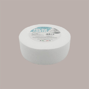 Base à gâteau ronde en polystyrène blanc réutilisable, diamètre 20 cm et hauteur 7,5 cm, lot de 10 pièces - Product Image 1