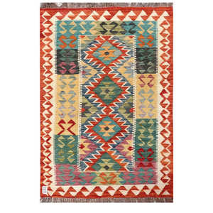 พรมกิลิมไมมาณา อัฟกานิสถาน ขนาด 145 x 103 ซม. พรมทอมือแบบดั้งเดิมและชุดพรม - Product Image 1