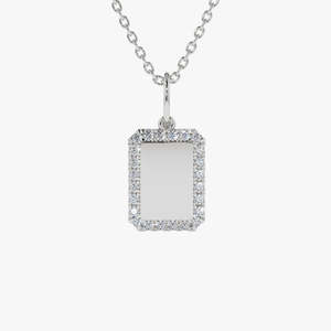 Collar con Inicial de Diamante Monograma Cultivado en Laboratorio, 0.18 Ctw, Color G, Claridad SI, Oro de 14K, Diseño Personalizado de Recuerdo para Ella - Product Image 2
