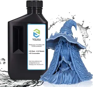 एलसीडी 8k 12k प्रिंटर 405nm रेज़िन के लिए YOUSU 3D पानी से धोने योग्य रेज़िन ब्लू ग्रे 1 किलो 3D रेज़िन
