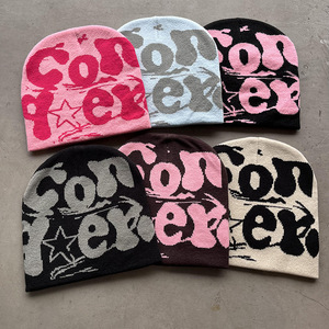 Novedad de 2025, fabricante, logotipo personalizado, sombreros de punto con puños de invierno, sombrero de Hip hop a la moda para hombres, gorros cálidos - Product Image 1