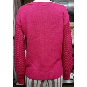 Suéter de Punto para Mujer, 100% Acrílico, Manga Larga, Cuello Redondo, Diseño Sólido, Estilo Formal, Tejido por Computadora - Product Image 2