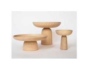 Ensemble de deux bols à fruits en bois de haute qualité, écologiques et attrayants, de tailles différentes, pour les fêtes de mariage - Product Image 2