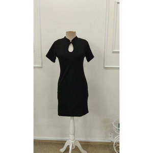 Vestido Mini de Crepé Importado para Mujer de Jane, con Mangas Cortas, Escote en Forma de Lágrima y Detalle Decorativo de Cordones, Modelo 32882 - Product Image 4
