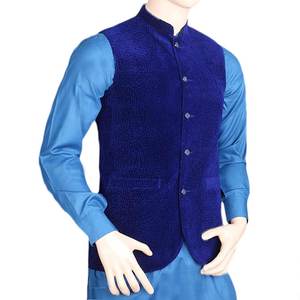 Chaleco de Terciopelo para Hombre Chase Value - Azul Rey Talla 34 - Product Image 1