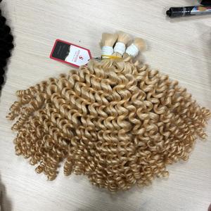 Vente en gros d'extensions de cheveux humains vietnamiens 100% Remy 8A-12A Grade Machine Double trame en vrac cuticule de vague naturelle profonde en vrac - Product Image 5