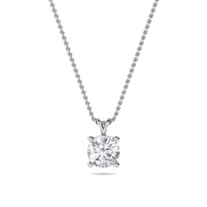 Colgante Solitario de Diamante Clásico de Corte Redondo Refinado, Diamante Cultivado en Laboratorio de 0.30 Ct en Platino, Regalo para Uso Diario - Product Image 2