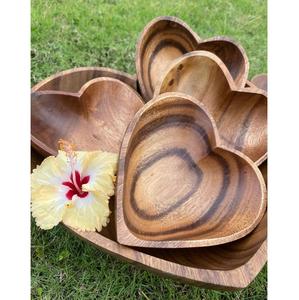 Wooden <b>Heart</b> <b>Shape</b> <b>Bowl</b> for Home Decoration Kitchen Serving <b>Bowl</b> Salad <b>Bowl</b> Rice For Restaurant - Product Image 4
