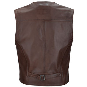 Nouveauté Gilet en cuir pour homme, sur mesure, en cuir véritable, coupe ajustée, sans manches, coupe-vent, respirant, de qualité supérieure, pour l'hiver - Product Image 3