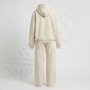 Survêtement pour femmes en coton 100% de haute qualité, léger, à épaules tombantes, de la meilleure qualité, deux pièces - Product Image 2