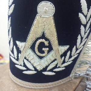 Masonic regalia Master Mason Lodge cuffs สีน้ำเงินเข้ม BLUE-HSE - Product Image 4