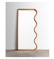 Miroir mural rond vintage de haute qualité pour la décoration de la maison avec design en lin