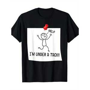 T-shirt con design grafico divertente Stickman, 100% cotone, maniche corte traspiranti, 'Aiuto!' <span class=keywords><strong>Sono</strong></span> in pezzi! Grafico - Product Image 1