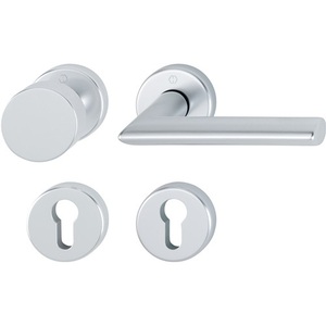 Stockholm Aluminium F1 Round PZ DIN Left/Right Flat D/K HOPPE Rosette Set 58/42KV/42KVS/1140 for Blinds <b>Shades</b> & Shutters - Product Image 1