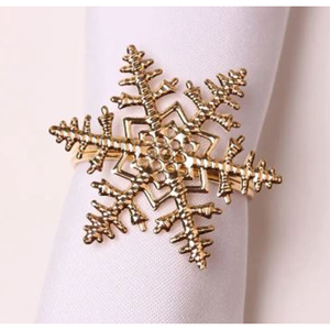Servilletero de Navidad Servilleta de Navidad Hebilla Copo de nieve Forma Servilleta decorativa Clip en precio razonable - Product Image 5