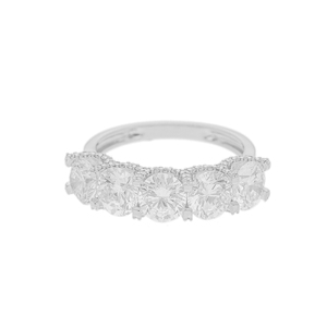 14K สีเหลืองทองห้าชิ้น2.8CTW แหวนเพชรธรรมชาติที่มีเพชรตัดสดใสและสายคาดเน้นปูสำหรับสไตล์ที่สง่างาม - Product Image 2