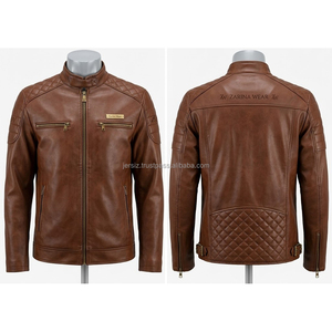 Men's Jackets <b>Top</b> Selling Product Leather <b>Top</b> Jacket Best Winter Men's Slim Leather Jackets Customized Design - Product Image 3