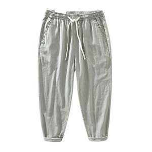 Vêtements pour hommes, pantalon d'entraînement ample avec Logo personnalisé, pantalon de survêtement unisexe avec taille et couleur pleine, fabriqué au Vietnam - Product Image 2