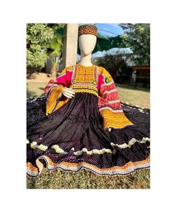 Vestidos Kuchi afganos Vestido kuchi vintage étnico tribal, vestidos de colores vibrantes tradicionales de fiesta Kuchi afgano/Pakistán - Product Image 4