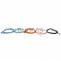 Bracelet de cheville vintage et ensemble de bracelets de surfeur Bracelet d'amitié réglable en cuir coloré en gros pour couples amis