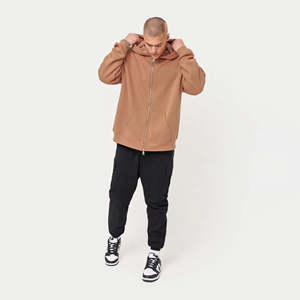 Venta al por mayor personalizado 100% algodón térmico de gran tamaño hombres sudaderas con capucha pantalones de chándal gota hombro bordado transpirable característica para el invierno - Product Image 3