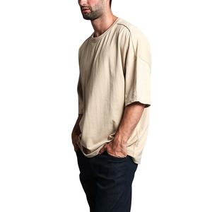 Men's Custom Oversized Boxy T-Shirt High Quality Cotton with Drop Shoulder Design and Plus Size Custom Quality Printing - Product Image 2