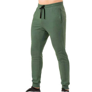 Pantalones Deportivos para Hombre, Color Verde, 100% Algodón, Bolsillos Laterales, Cintura Elástica, Ligeros, para Invierno, Venta al Por Mayor OEM - Product Image 1