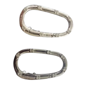 Red Mountain Gems CLS050, Mosquetón Unisex de Plata de Ley 925 Chapado en Oro Vintage con Diamantes Naturales de Corte Brillante, 35x20 mm - Product Image 1