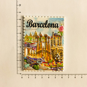 Recuerdo de Viaje de Barcelona, Imanes de Resina con Forma Personalizada, Adhesivos Magnéticos Coloridos, Decoración para el Hogar y la Cocina - Product Image 5
