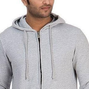 เสื้อฮู้ดมีซิปของผู้ชายแบบสั่งทำเสื้อฮู้ดสีเทาคุณภาพพรีเมียมพร้อมออกแบบโลโก้ได้ตามต้องการสวมใส่สบายทนทานและมีสไตล์ - Product Image 3