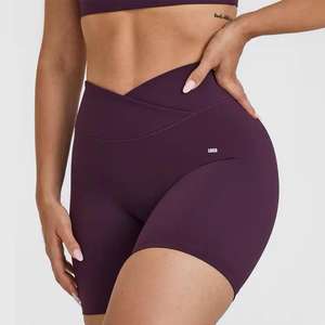 New Summer <b>Women's</b> Lightweight Training Yoga <b>Shorts</b> Ribbed Hip High Sports Leggings Fitting Sports Yoga <b>Shorts</b> - Product Image 1