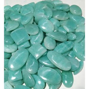 Lot en gros de cabochons d'amazonite naturelle, formes variées, pierres précieuses d'amazonite polies - Product Image 1