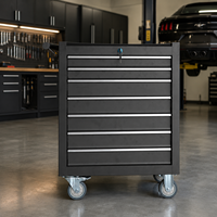 Armoire à outils roulante robuste à 7 tiroirs en acier SPCC, chariot de rangement pour garage et atelier avec serrure, doublures en EVA, OEM ODM