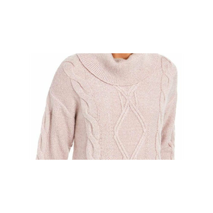Maglione da Donna Charter Club XS con Collo ad Anello, Lavorazione a Trecce e Glitter, Traspirante, Stile Casual per Autunno e Inverno, Rosa - Product Image 2