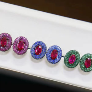 Pendiente de tuerca delicado de moda única, Zirconia cúbica de Plata de Ley 925, joyería de moda para regalo de mujer - Product Image 2