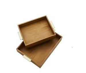 Plateau de service en bois conçu avec poignée confortable sur toute la longueur 3 tailles différentes et restaurants servant par décor impex - Product Image 6