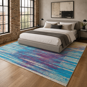 <b>Rug</b> Weavers RW7042 Parallax Marine Modern Washable <b>Rug</b> Dropshipping Wholesale Washable Chenille 10 Sizes - Product Image 2