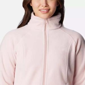 Automne hiver femmes coupe personnalisée polaire pull col montant fermeture éclair complète à manches longues respirant poches manteaux Logo personnalisé - Product Image 5