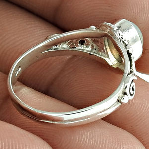Venta al por mayor de ópalo natural de piedras preciosas Vintage 925 plata esterlina anillo hecho a mano fabricante a granel joyería proveedor India regalo para ella - Product Image 4