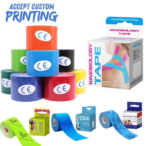 Cinta de Kinesiología Terapéutica Impresa Personalizada al por Mayor, Cinta de Kinesiología Atlética de Algodón <span class=keywords><strong>para</strong></span> Fisioterapia y Rehabilitación - Product Image 1