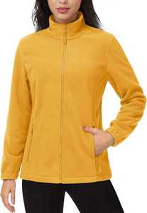 เสื้อสเวตเชิ้ตผ้าฝ้ายผสมโพลีเอสเตอร์สำหรับผู้หญิง แบบซิปเต็มตัว แขนยาว คอตั้ง ระบายอากาศ แห้งเร็ว เหมาะสำหรับฤดูหนาว - Product Image 2