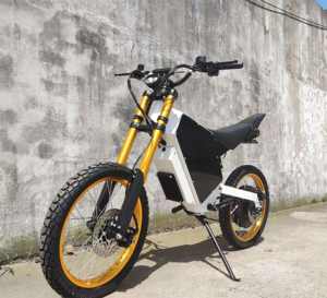 Bicicleta eléctrica de montaña nueva, Dirt Ebike 72V, bicicleta todoterreno con llanta gruesa de 21 pulgadas, cuadro de acero, batería de litio integrada, EN STOCK - Product Image 4