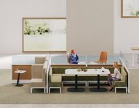 Postes de travail modernes et compacts en aluminium OMNI pour centre d'appels, assemblage facile, ergonomiques, multifonctionnels, cabines de confidentialité pour bureaux ouverts