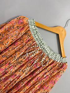 กระโปรงแมกซี่พิมพ์ลายแบบลำลองของผู้หญิงชุดคลุมชายหาดสไตล์อินเดียสำหรับงานปาร์ตี้ฤดูร้อน - Product Image 5