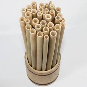Pailles en bambou dégradables écologiques zéro déchet pour thé au lait bubble boba, tailles personnalisées, gravure de logo - Product Image 1