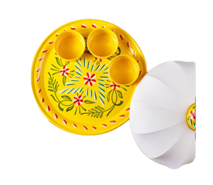 Bandejas Decorativas Metálicas al por Mayor, Diseño Moderno Pintado a Mano, Tapa con Acabado Rojo, Bandejas Decorativas para Bodas - Product Image 4